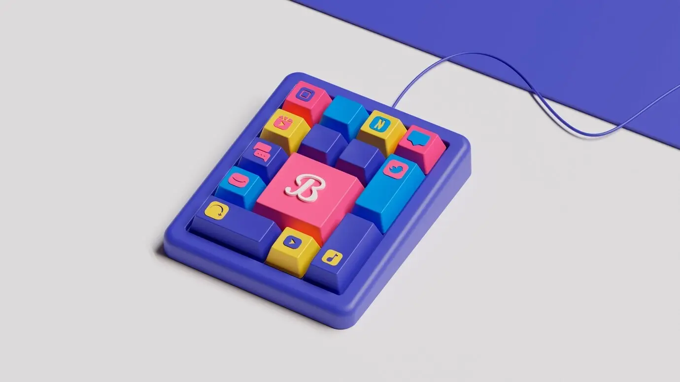 Иконки общения и социальных сетей на клавиатуре